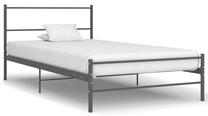 Lova viengulė VLX Metal 286493, 90 x 200 cm, pilka sp., be čiužinio, su grotelėmis