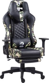 Игровой стул Marvo CH-134, 51 x 52 x 123 - 133 см, черный цв./зеленый цв.