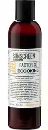 Kremas įdegio priežiūrai Ecooking Factor 30 SPF20, 200 ml