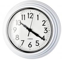 Настенные кварцевые часы Mondex Round, белый цв., 30 см x 30 см, 30 см