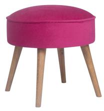 Pufas Hanah Home Boyce 558ZEN1312, medžio sp./violetinė sp., 45 cm x 45 cm x 41 cm
