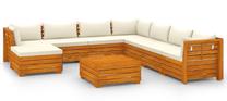 Āra mēbeļu komplekts VLX Garden Lounge Set, krēmkrāsas krās., 7-8 sēdvietas