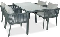 Lauko baldų komplektas Floriane Garden Vera 140, pilka sp., 1-4 vietų