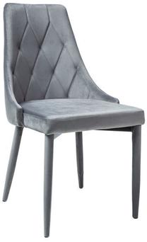 Valgomojo kėdė Modern Trix Velvet, pilka sp., 47 cm x 49 cm x 89 cm