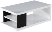 Kavos staliukas ADRK Lenea, balta sp./juoda sp., 110 cm x 60 cm x 41 cm