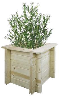 Gėlių vazonas Timbela M610-1, mediena, 38 cm x 38 cm, Ø 28 cm, medžio sp.
