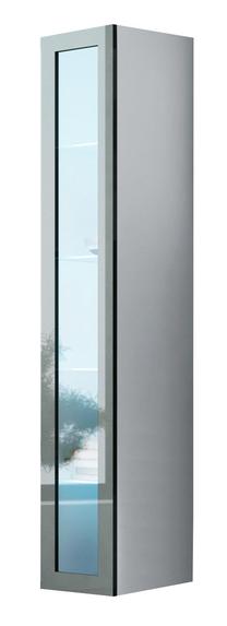 Sieninė lentyna Cama Meble Vigo 180, balta/pilka, 40 cm x 30 cm x 180 cm