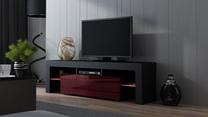 ТВ стол Pro Meble Milano 160, черный цв./красный цв., 160 см x 35 см x 45 см