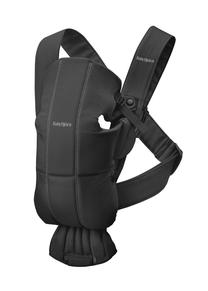 Ķengursoma BabyBjorn Mini Woven, melna krās.