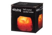 Подсвечник из кристалла соли 4Living Rock Salt, соль, 9 см, розовый