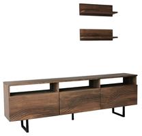 Svetainės baldų komplektas Kalune Design Onda, vidaus, riešuto sp.