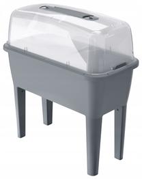 Puķu podu statīvs Prosperplast, plastmasa, pelēka krās.