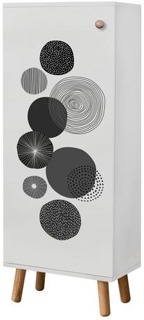 Batų spintelė Kalune Design Vegas B 941, ruda sp./balta sp./juoda sp., 38 cm x 50 cm x 135 cm