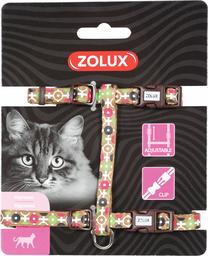 Шлейка для кошек Zolux 520030CHO, 11 см, коричневый цв./многоцветный
