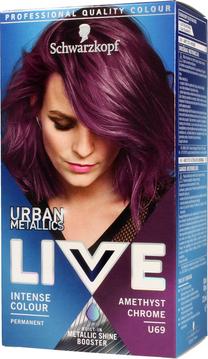 Matu krāsa Schwarzkopf Live Urban Metallics, amethyst chrome krās., U69
