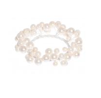 Ziemassvētku dekors Winterseason Candle Ring Pearl, balta krās.