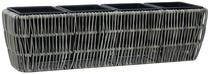 Puķu pods Home4you Wicker 38078, plastmasa/metāls, 57 cm x 16 cm, pelēka krās.