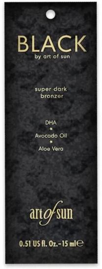 Ķermeņa iedeguma līdzeklis Art of Sun Black Super Dark Bronzer, 15 ml
