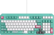 Vadu spēļu tastatūra Asus Miku RA09, Angļu (US), balta krās./zaļa krās.