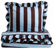 Gultas veļas komplekts Homla Basic Tiffany 245642, zila krās./brūna krās., 50 x 60 cm, 160 x 200 cm, 2 d.