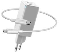 Telefono įkroviklis Baseus Cgan-M02, 1x USB Type-C, 100 cm, balta sp., 45 W