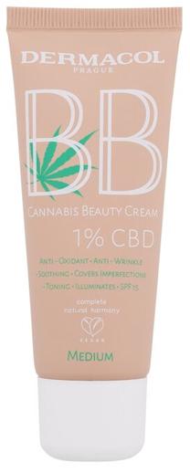 BB krēms Dermacol Cannabis Beauty Cream, SPF 15, bēša krās., 2 medium, 30 ml