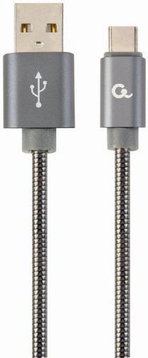 Vads Gembird Premium USB To USB Type - C USB 2.0, USB Type-C, 1 m, pelēka krās.