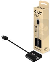 Adapteris Club 3D Video Cable Adapter CAC-1302 HDMI, VGA, 0.5 m, melna krās.