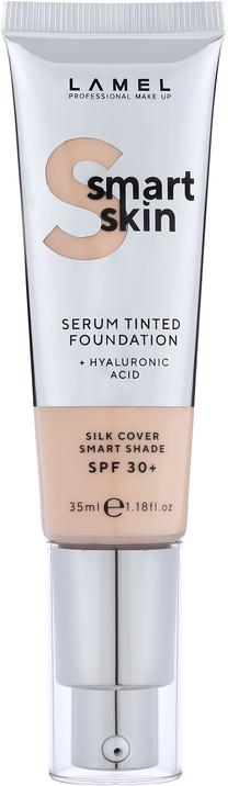 Skystas makiažo pagrindas Lamel Smart Skin Serum Tinted Foundation, SPF 30, šviesiai ruda sp., 401 porcelain, 35 ml