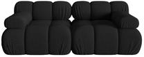 Modulinė sofa Micadoni Bellis 3D, juoda sp., 188 x 94 cm x 64 cm