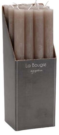 Свеча, цилиндрическая Amadeus La Bougie, 9 час, коричневатый цв.