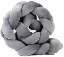 Aizsargājošā apmale La bebe Velvet, pelēka krās., 160 cm x 16 cm