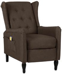 Krėslas VLX Massage Recliner 329335, tamsiai ruda sp., 90 cm x 66 cm x 98 cm