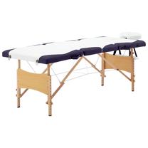 Массажный стол VLX 4 Zones White/Purple 110225, 191 см