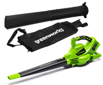Akupuhur Greenworks GD24X2BV, ilma akuta