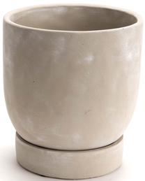 Puķu pods Amadeus Brut PM 156624, cementa, 14 cm x 14 cm, Ø 14 cm, brūngans krās.