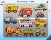 Dėlionė Ravensburger Vehicles 052325, 24.5 cm x 32.5 cm, 10 vnt., įvairių spalvų