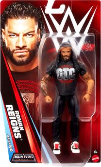 Žaislinė figūrėlė Mattel WWE Main Event Series Roman Reigns JHH82, 15 cm, juoda sp./raudona sp.