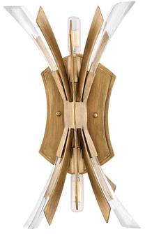 Lampa sienas Quintiesse Vida, E14, 2 x 40 W, caurspīdīga krās./zelta krās. / zelta krās.