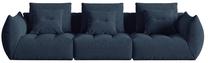 Modulinė sofa Micadoni Bloom, tamsiai mėlyna sp., 332 x 106 cm x 95 cm