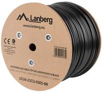 Провод Lanberg LCU6-21CU-0305-BK CAT6 UTP, UTP, 305 м, черный цв.