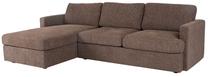 Kampinė sofa Home4you York 21704, ruda sp., kairinė, 256 x 163 cm x 85 cm