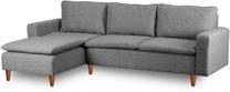 Kampinė sofa Hanah Home Lungo 859FTN2125, šviesiai pilka sp., kairinė, 154 x 255 cm x 78 cm