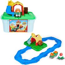Игрушечный поезд с рельсами Spin Master Mighty Express Farm Station 6060195, многоцветный