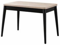 Valgomojo stalas išskleidžiamas Kalune Design Dolunay 1286, juoda sp./travertine sp., 60 - 100 cm x 120 cm x 75 cm