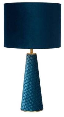 Настольные лампы Lucide Extravaganza Velvet, E27, 60Вт, синий цв./синий цв.