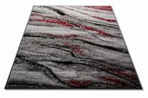 Kilimas vidaus Fruzan 02, juoda sp./pilka sp./raudona sp., 170 cm x 120 cm