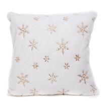 Kalėdinis dekoratyvinės pagalvėlės užvalkalas Homla Leto, aukso/balta, 45 cm x 45 cm