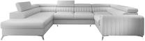Kampinė sofa Louis Softis 17, balta sp., kairinė, 202 x 347 cm x 92 cm
