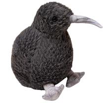 Pliušinis žaislas paukštis kivis, juoda sp., 17 cm